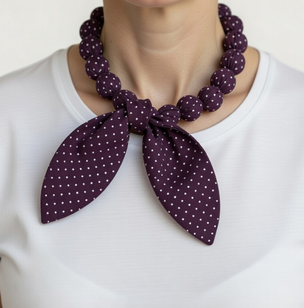 Collares textiles anudado pañuelo